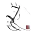 Equipe Patent Leather Bridle- Weymouth Rolled with Reins BR31-Red Brown